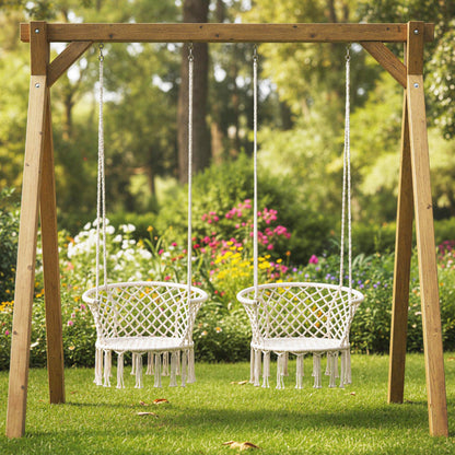 Hammock Chair Macrame Swing Hanging Cotton Rope Chair