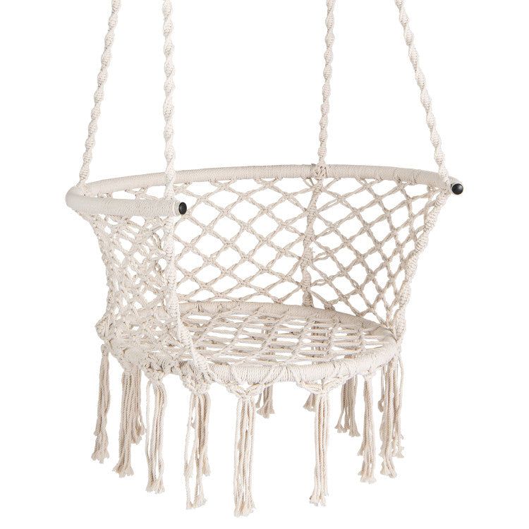 Hammock Chair Macrame Swing Hanging Cotton Rope Chair
