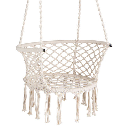Hammock Chair Macrame Swing Hanging Cotton Rope Chair