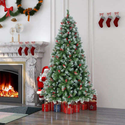 Hinged Christmas Tree with PVC Branch Tips and Warm White LED Lights
