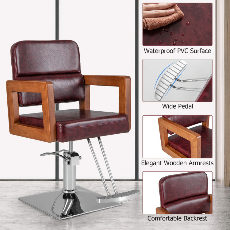 Hydraulic Barber Chair Salon Chair for Hair Stylist with 360 Degrees Swivel