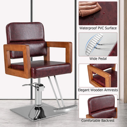 Hydraulic Barber Chair Salon Chair for Hair Stylist with 360 Degrees Swivel