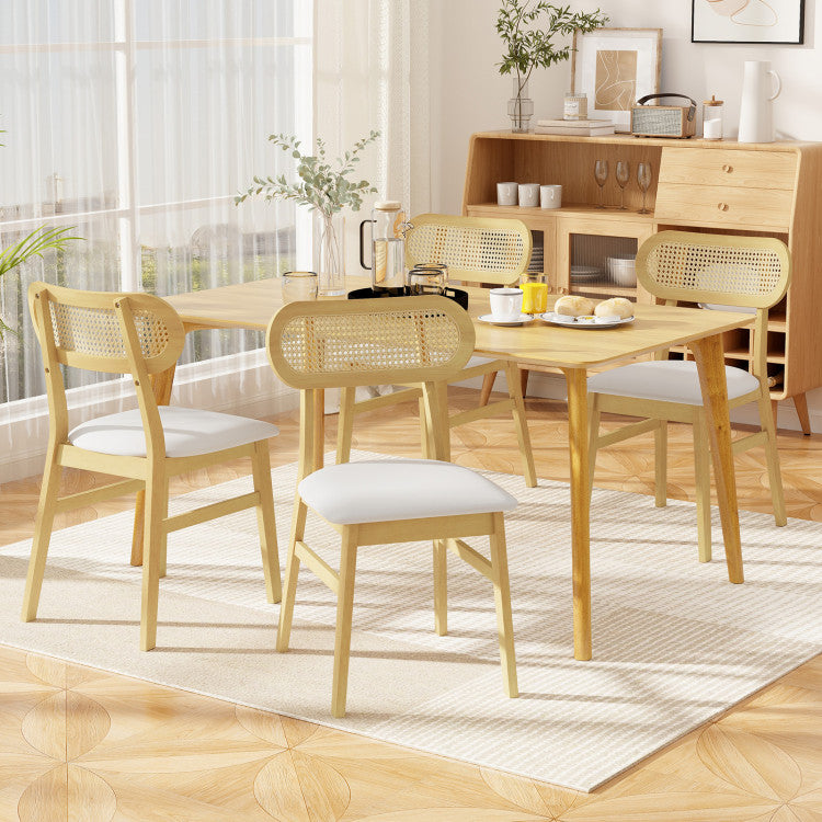 Indoor Mid Century Wood Dining Chairs Set of 2 for Dining Room