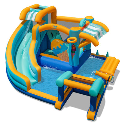 Inflatable Water Slide Bounce House Kids Jump Castle with Water Cannon