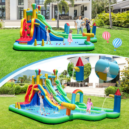 Inflatable Water Slide Park Giant Bounce House with 950W Blower