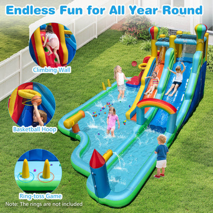 Inflatable Water Slide Park Giant Bounce House with 950W Blower