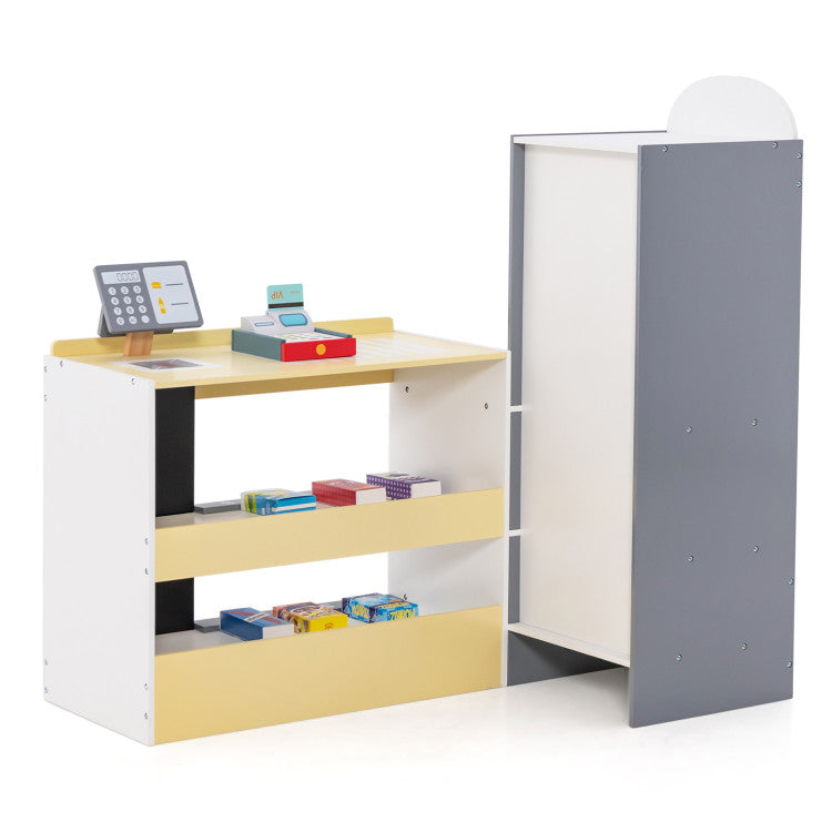 Kids Grocery Store Playset with Cash Register POS Machine