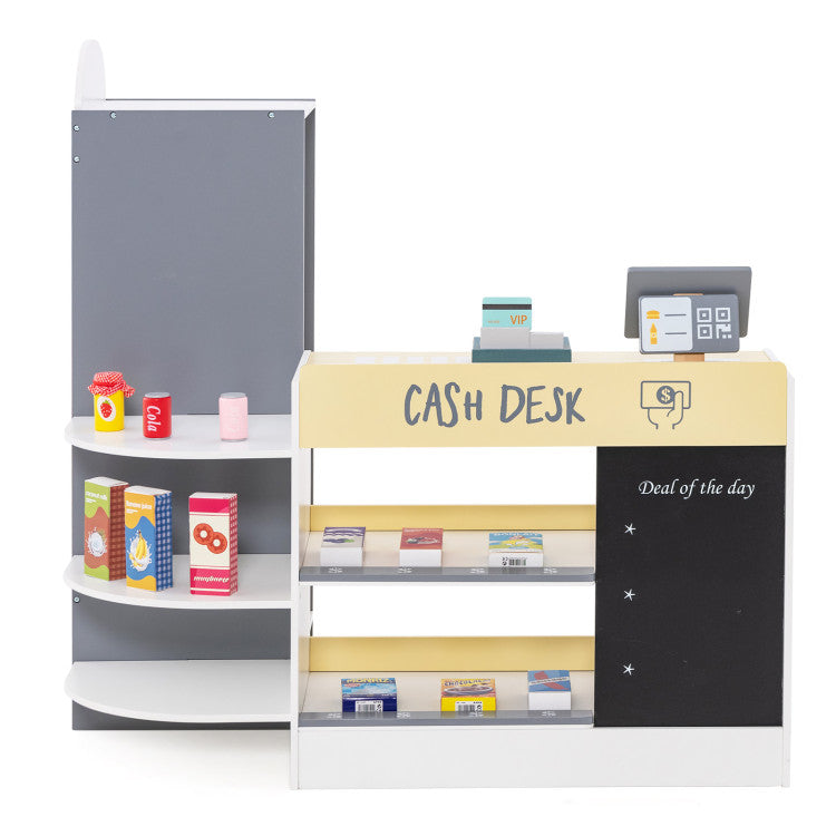 Kids Grocery Store Playset with Cash Register POS Machine