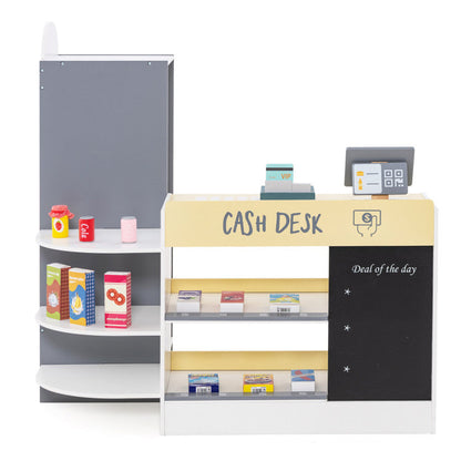 Kids Grocery Store Playset with Cash Register POS Machine