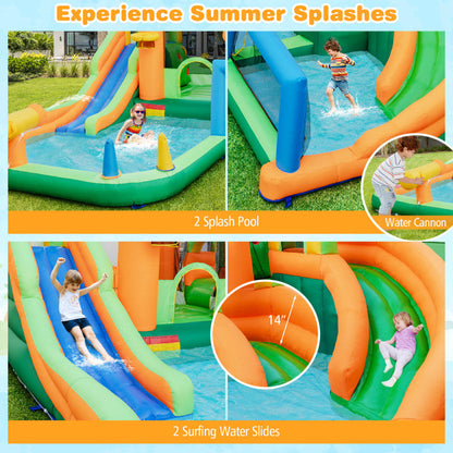Kids Inflatable Water Slide for Yard Lawn with 735W Blower