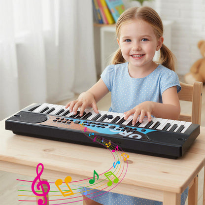 Kids Piano Keyboard 49 Keys Portable Electric Keyboard Piano with 8 Rhythms 8 Tones
