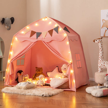 Kids Play Tent Bed Tent with String Lights Extra Large Playhouse Tent