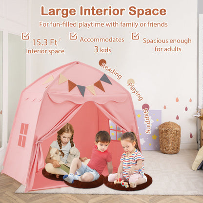 Kids Play Tent Bed Tent with String Lights Extra Large Playhouse Tent