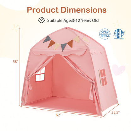 Kids Play Tent Bed Tent with String Lights Extra Large Playhouse Tent