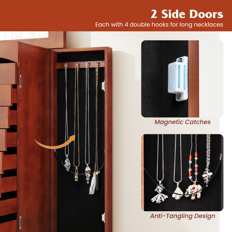 Large Capacity Jewelry Storage Cabinet with 9 Drawers