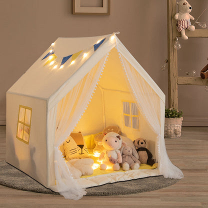 48 x 42 x 50 Inch Large Play Tent with Washable Cotton Mat Holiday Birthday Gift for Kids