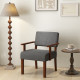 Wooden Frame Accent Chair Upholstered Living Room Chair