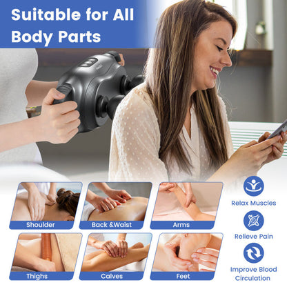 Massage Gun Deep Tissue with 3 Switchable Massage Heads and 3 Modes