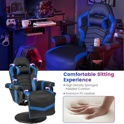 Massage Video Gaming Recliner Chair with Adjustable Height