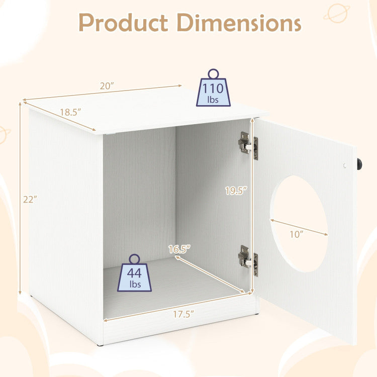 Modern Cat Litter Box Enclosure for Small to Large Cats