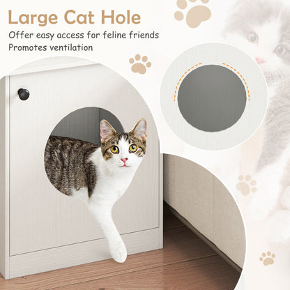 Modern Cat Litter Box Enclosure for Small to Large Cats