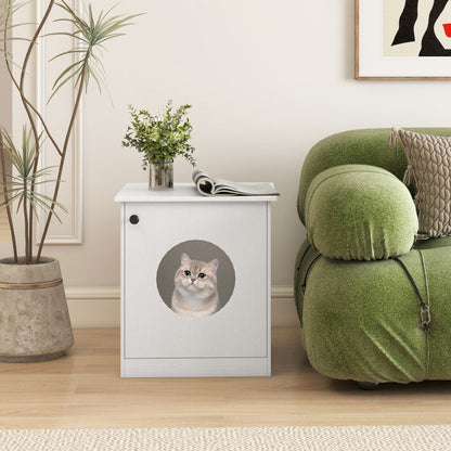 Modern Cat Litter Box Enclosure for Small to Large Cats