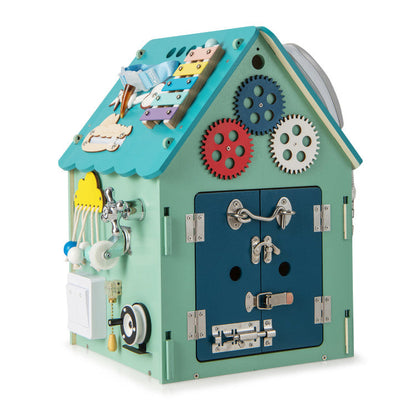 Montessori Play House with Sensory Games and Interior Storage Space