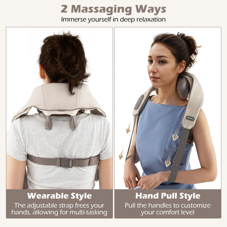 Neck Shoulder Massager 4D Deep Tissue Kneading Shiatsu Massage Machine