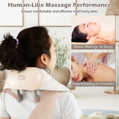 Neck Shoulder Massager 4D Deep Tissue Kneading Shiatsu Massage Machine