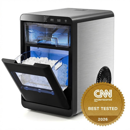 CNN best tested-Nugget Ice Maker Countertop with Soft Chewable Pellet