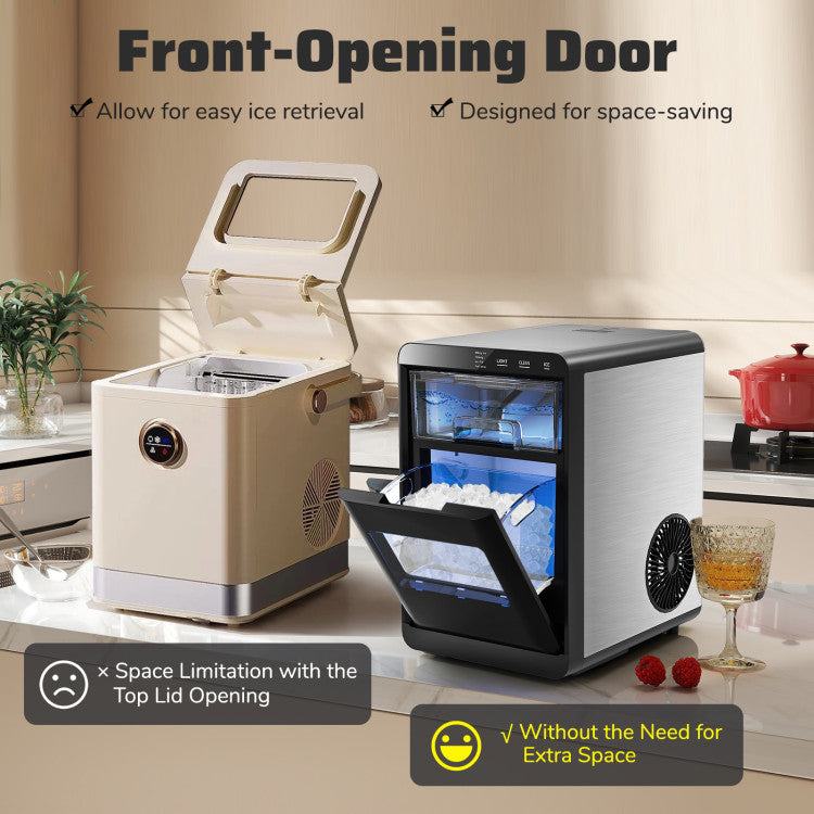 CNN best tested-Nugget Ice Maker Countertop with Soft Chewable Pellet