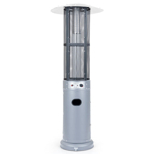 Outdoor Propane Patio Heater with Glass Tube and Tilt-Over Protection