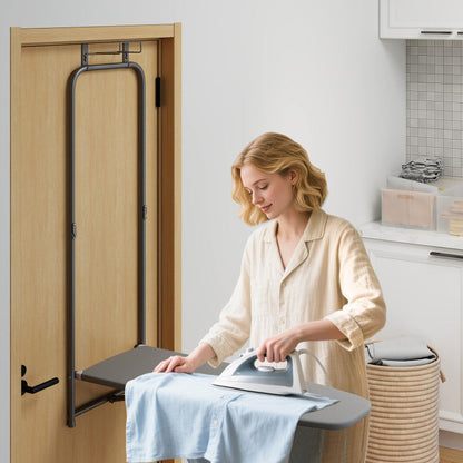 Over the Door Ironing Board Space-Saving Metal Hanging Ironing Board