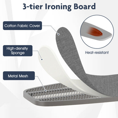 Over the Door Ironing Board Space-Saving Metal Hanging Ironing Board