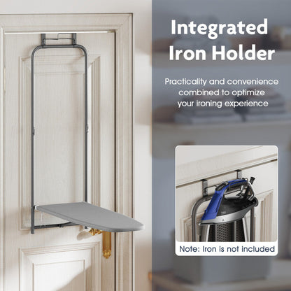 Over the Door Ironing Board Space-Saving Metal Hanging Ironing Board