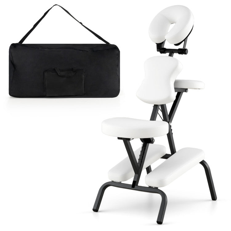 PU Leather Pad Travel Massage Chair with Thickened Sponge and Carrying Bag