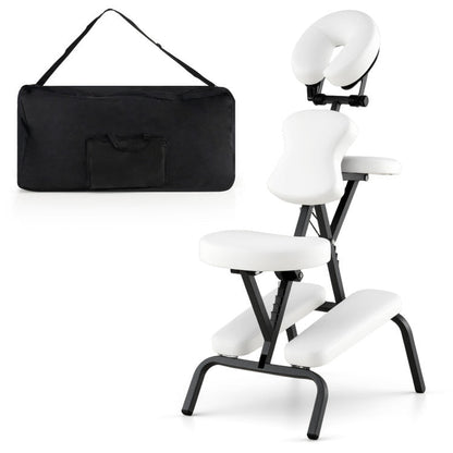 PU Leather Pad Travel Massage Chair with Thickened Sponge and Carrying Bag