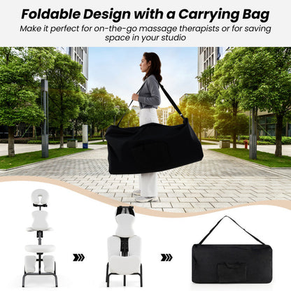 PU Leather Pad Travel Massage Chair with Thickened Sponge and Carrying Bag