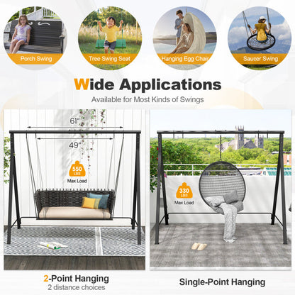 Patio Metal Swing Stand with A-Shaped Structure