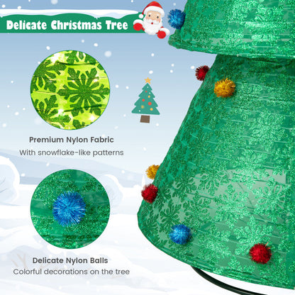Pop-Up Christmas Tree with 200 Warm White LED Lights for Indoors & Outdoors