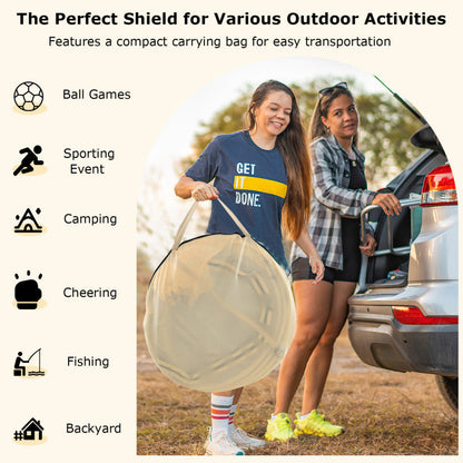 Instant Pop up Sports Tent with Carrying Bag and Floor Mat for 1-2/5-6 People