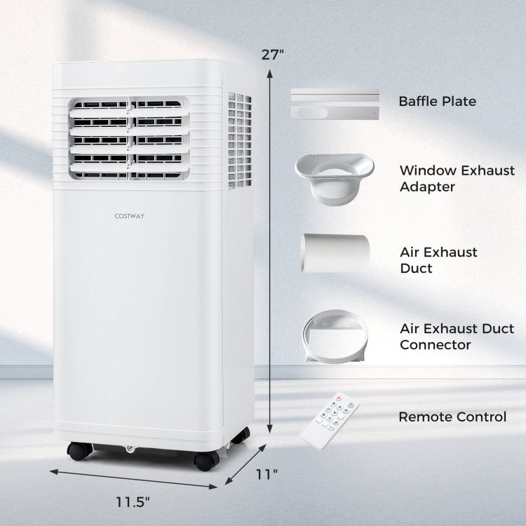 8000/9000 BTU Portable Air Conditioner 3 in 1 AC Unit with Fan and Dehumidifier