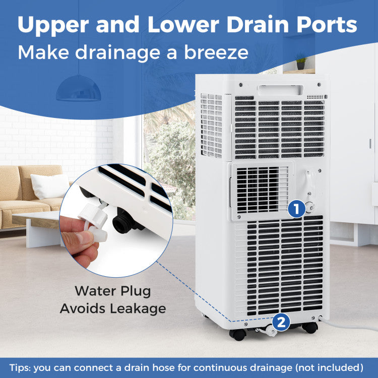 8000/9000 BTU Portable Air Conditioner 3 in 1 AC Unit with Fan and Dehumidifier