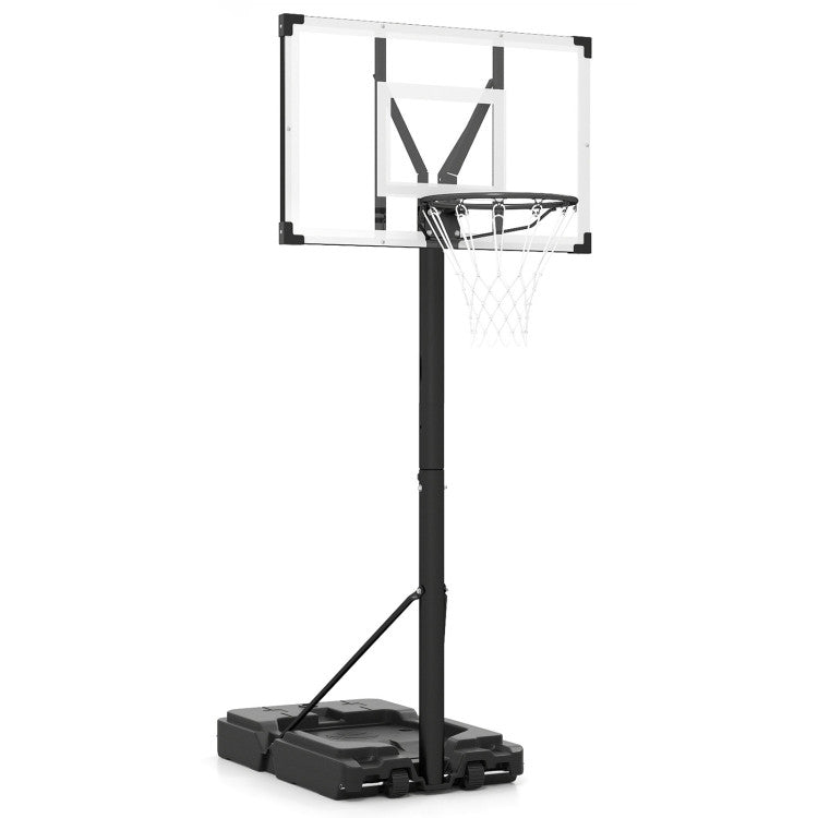 Portable Basketball Hoop with 4.43-10 Ft Adjustable Height