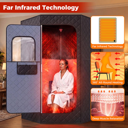 Portable Far Infrared Sauna Box for Home Full Body Sauna Tent