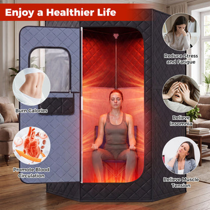 Portable Far Infrared Sauna Box for Home Full Body Sauna Tent