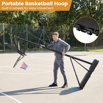 Portable Outdoor Basketball Hoop 8-10 FT Height Adjustable Basketball Goal System