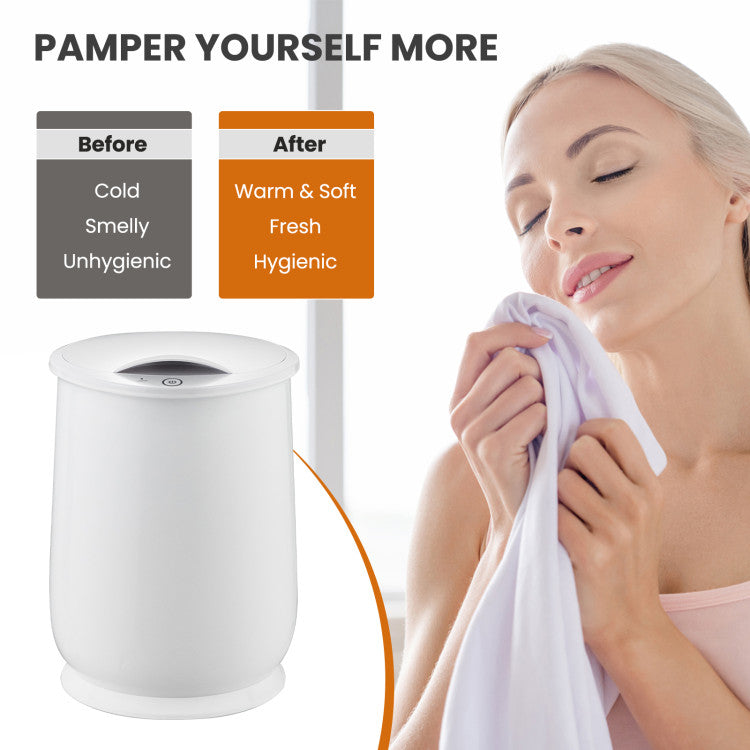 Portable Spa Hot Towel Heater with Flip-top Lid and Fragrance Holder