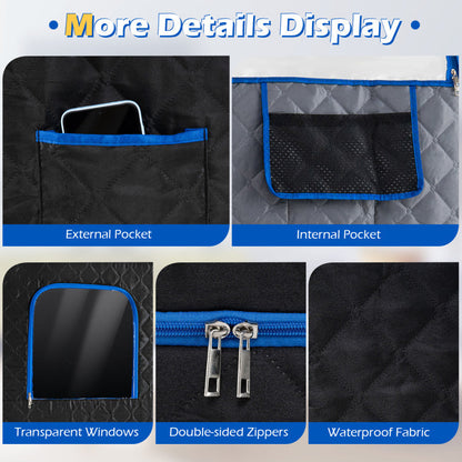 Portable Steam Sauna Box with 3L/1200W Fast-Heat Steamer and 15-Level Temperature