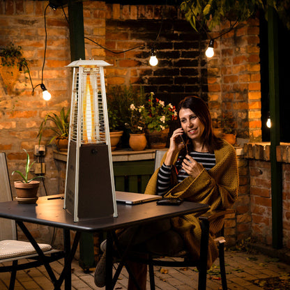 10000 BTU Portable Steel Tabletop Patio Heater with Glass Tube
